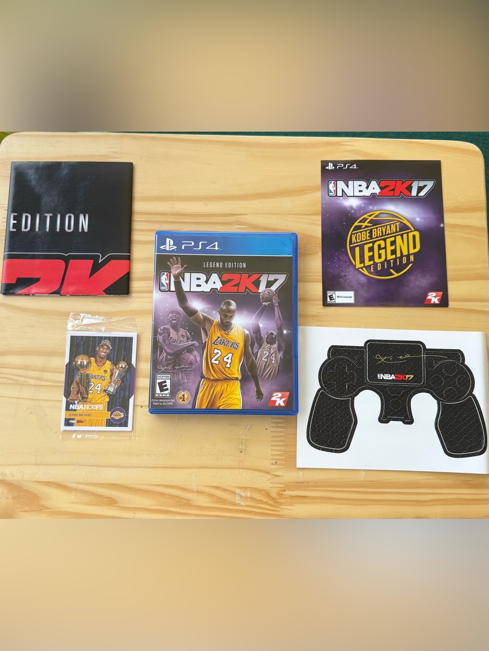 NBA 2K17 Legend Edition PS4 Kobe Bryant Box Poster Card Controller Skin